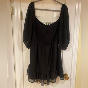 Black off the shoulder express dress